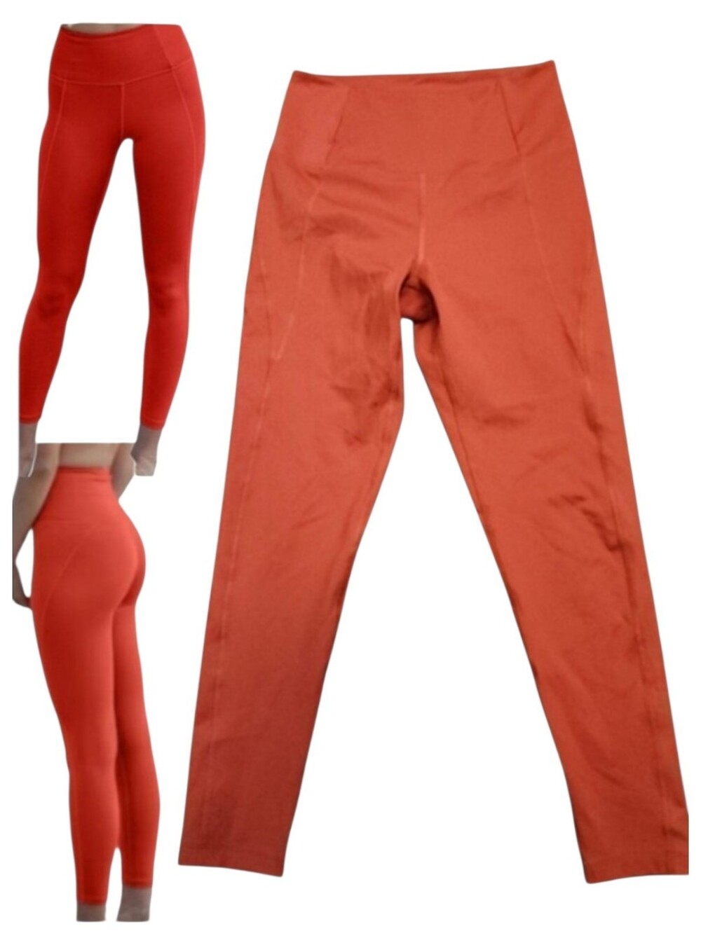 Girlfriend Collective Womens Compressive High Rise 7/8 Legging Tart Orange S